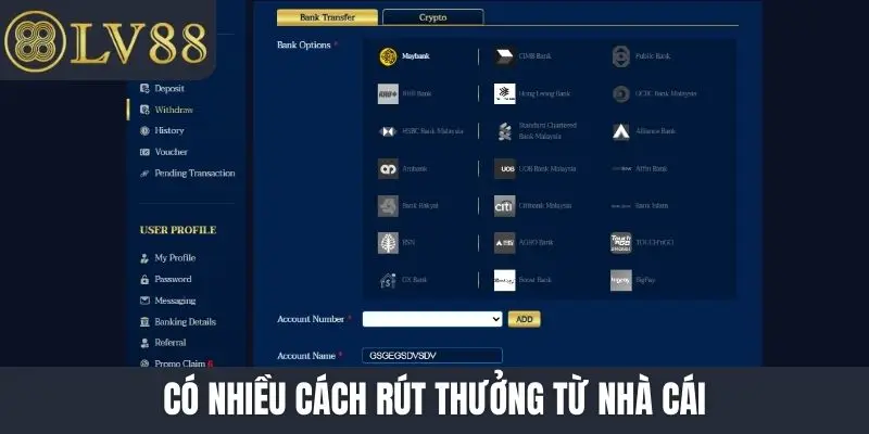 Có nhiều cách rút thưởng từ nhà cái